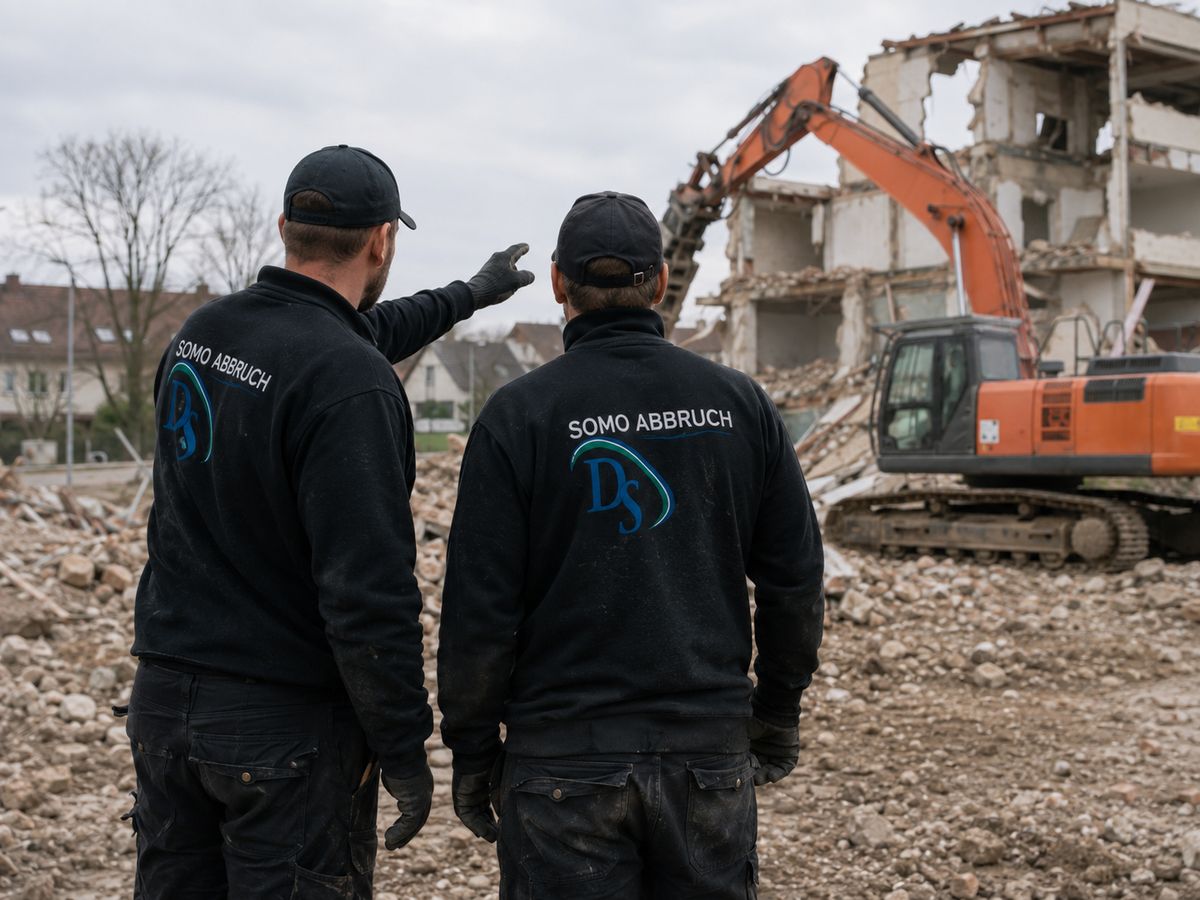 SOMO ABBRUCH STUTTGART Abbrucharbeiten – kontrollierter Rückbau mit Bagger